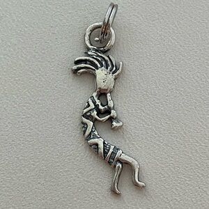 Native American Sterling Silver Kokopelli Charm Pendant
